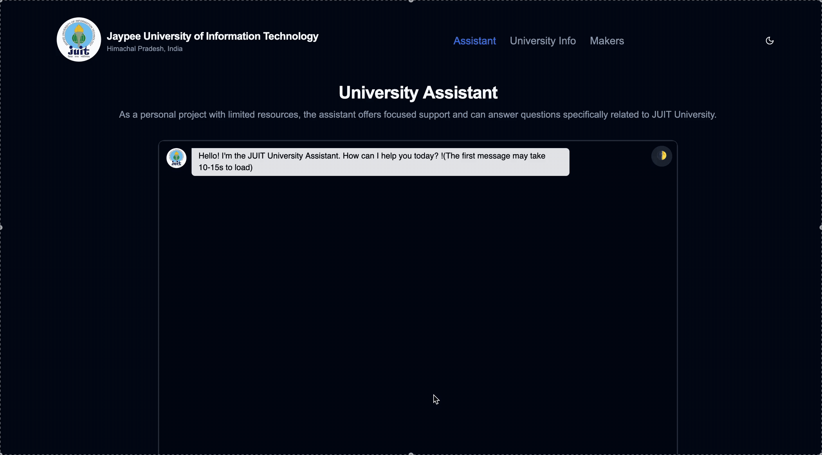 JUIT University Chatbot